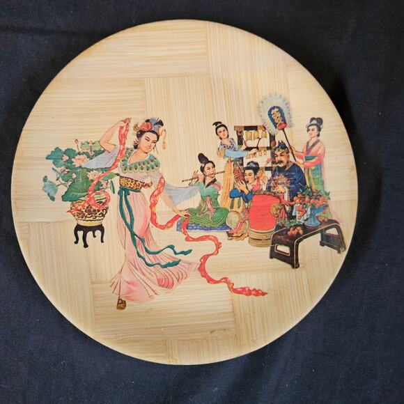 Bamboo Plate Specialist Set of 6 Plates Asian Art Taiwan Dinnerware Kitchen - Picture 6 of 16